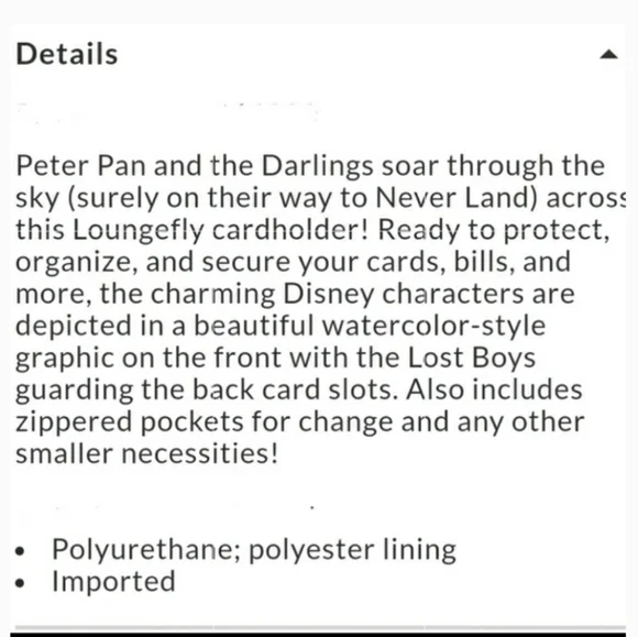 NWT Loungefly Peter Pan Captain Captain Hook mini backpack and wallet set - Picture 12 of 16